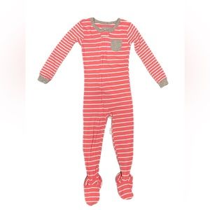 Carter’s Pink and White Striped Footie Pajamas 5T